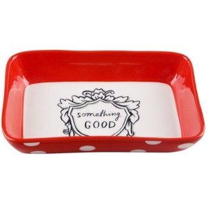 Trinket Tray RED  7" Molly Hatch Good Thoughts "something GOOD" New